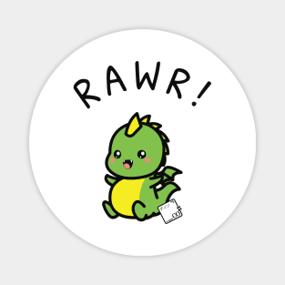 Rawr! Kawaii Dragon Design Magnet